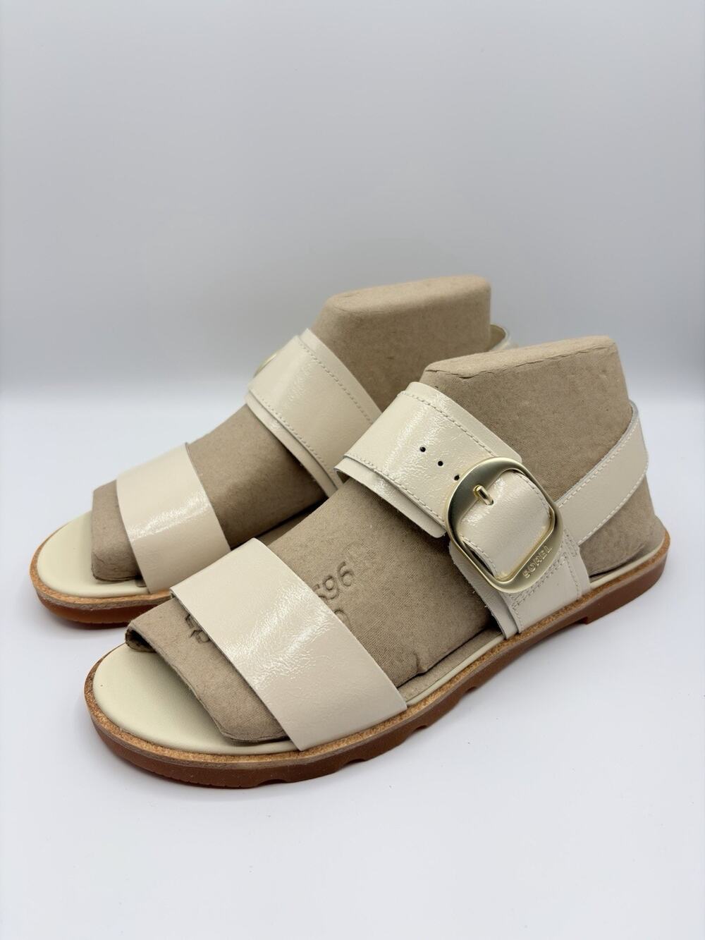 NEW Sorel Women’s Ella III Slingback Sandals Cream Off-white Size 9.5 NWOB